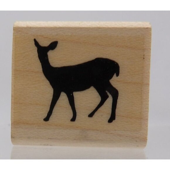 Doe Silhouette Stamp Stampscapes 229A ©KJN2000 Deer Nature Small Stamp - Picture 1 of 2